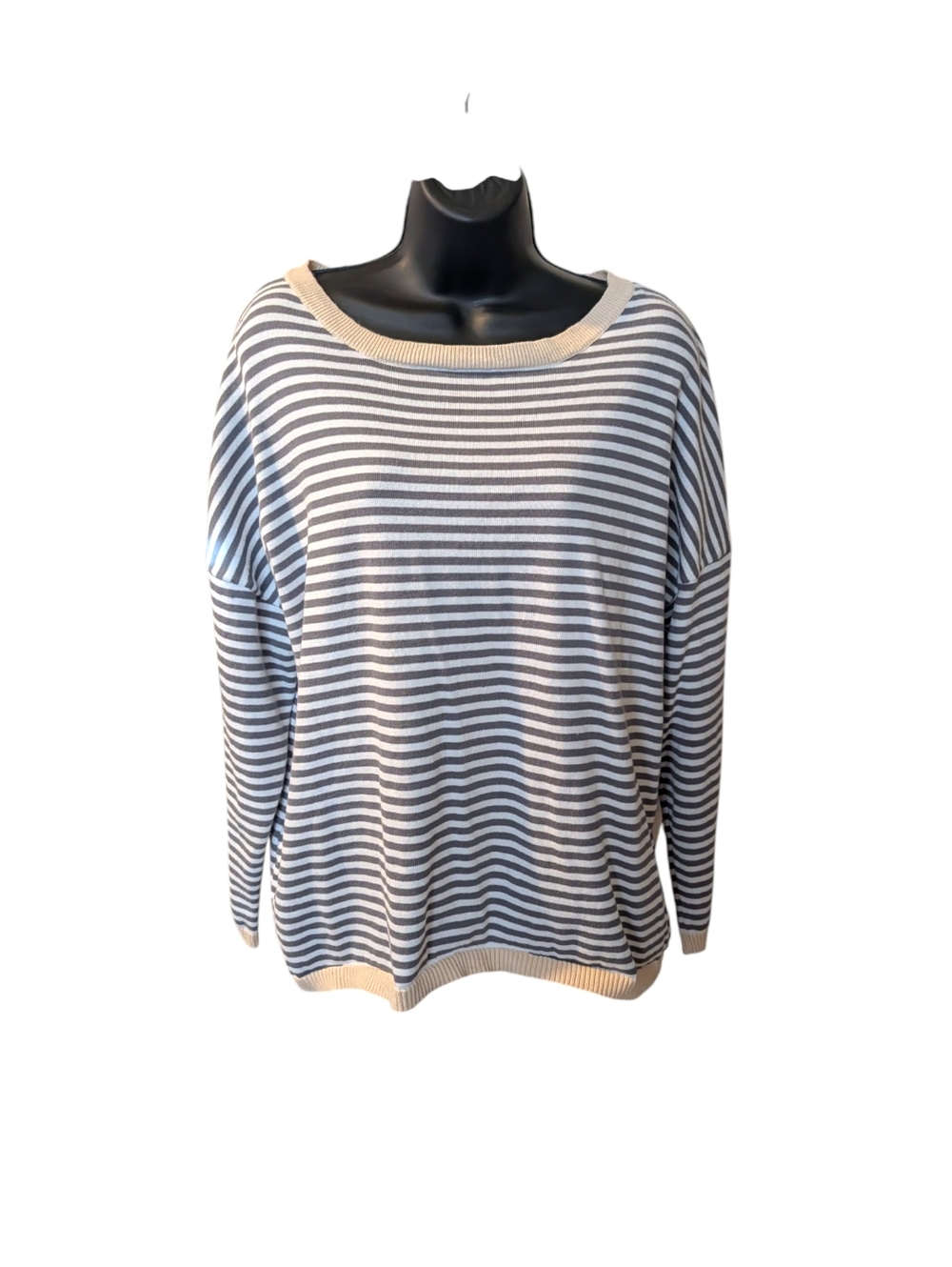 Dokotoo Striped Scoop Neck Sweater EUC